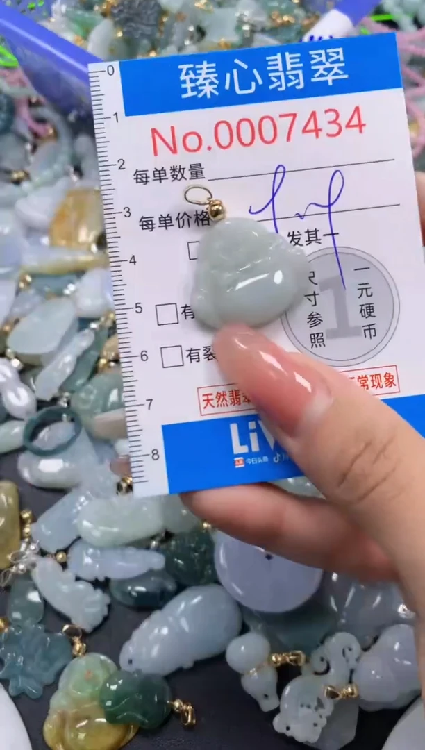 翡翠未镶嵌颈饰7434