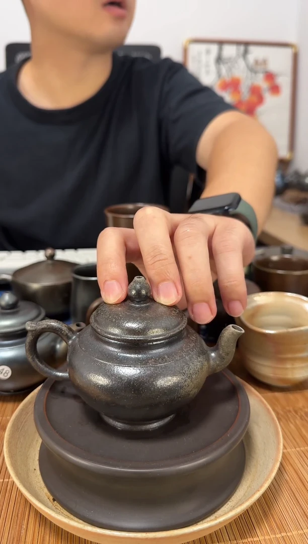 杨村红陶笑樱壶180毫升微瑕