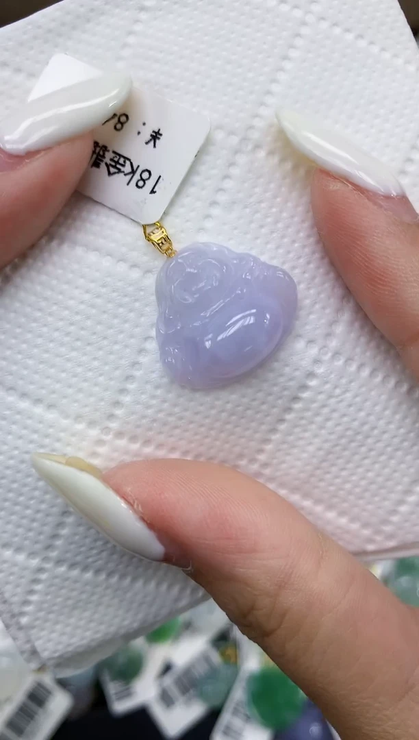 颈饰18K金镶嵌翡翠11111111111