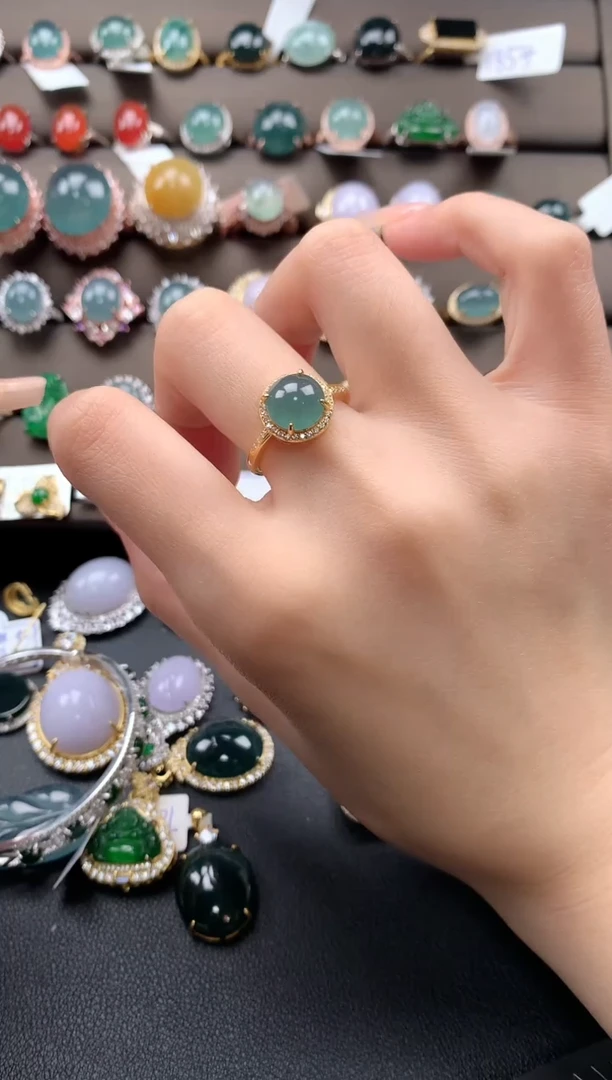 【闪购商品】翡翠戒指银S925镶嵌432324