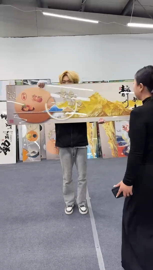 横款 优乐轻奢装饰画微瑕