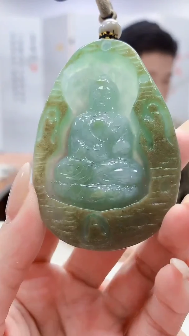 未镶嵌定制翡翠4917lr-毛货挂件157