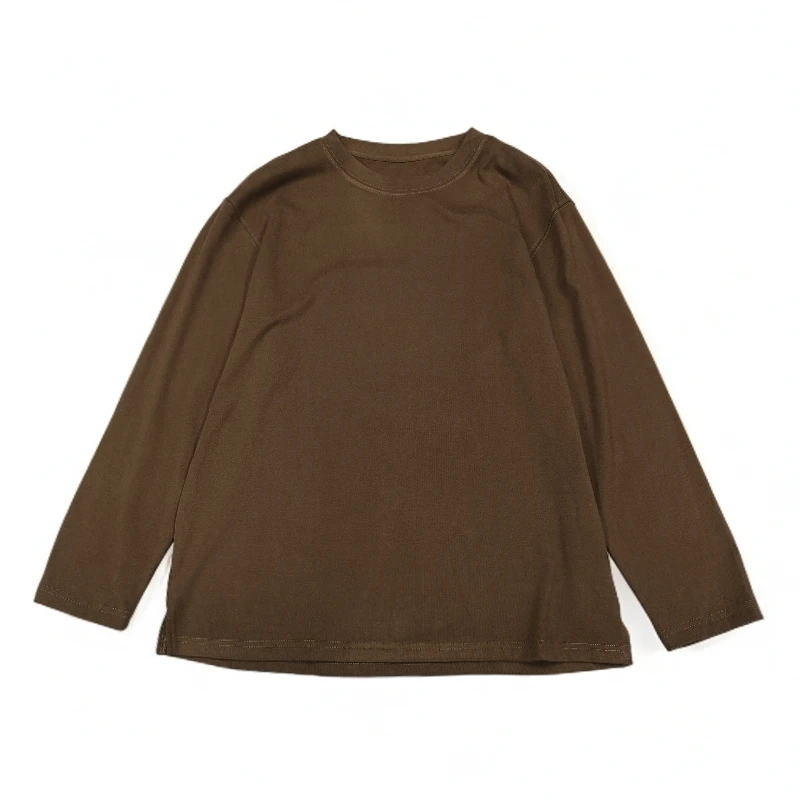 春秋微宽松纯色休闲圆领打底长袖T恤衫卫衣男套头时尚70068