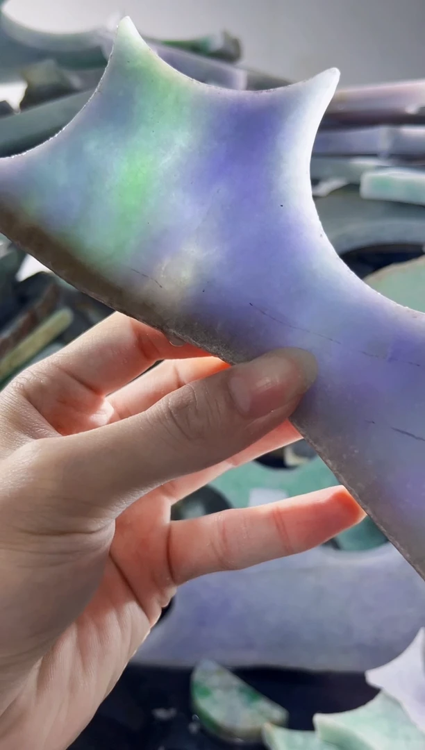 裸石翡翠缅甸翡翠A货陈8017