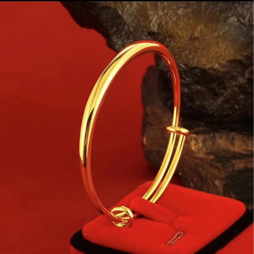 铜合金手镯 合金手镯精品 光面推拉手镯