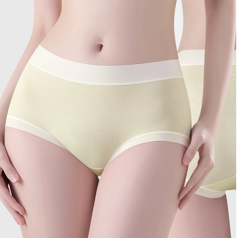 世界旅游小姐指定莱赛尔天丝纯色简约时尚高弹舒适透气抗菌内裤女