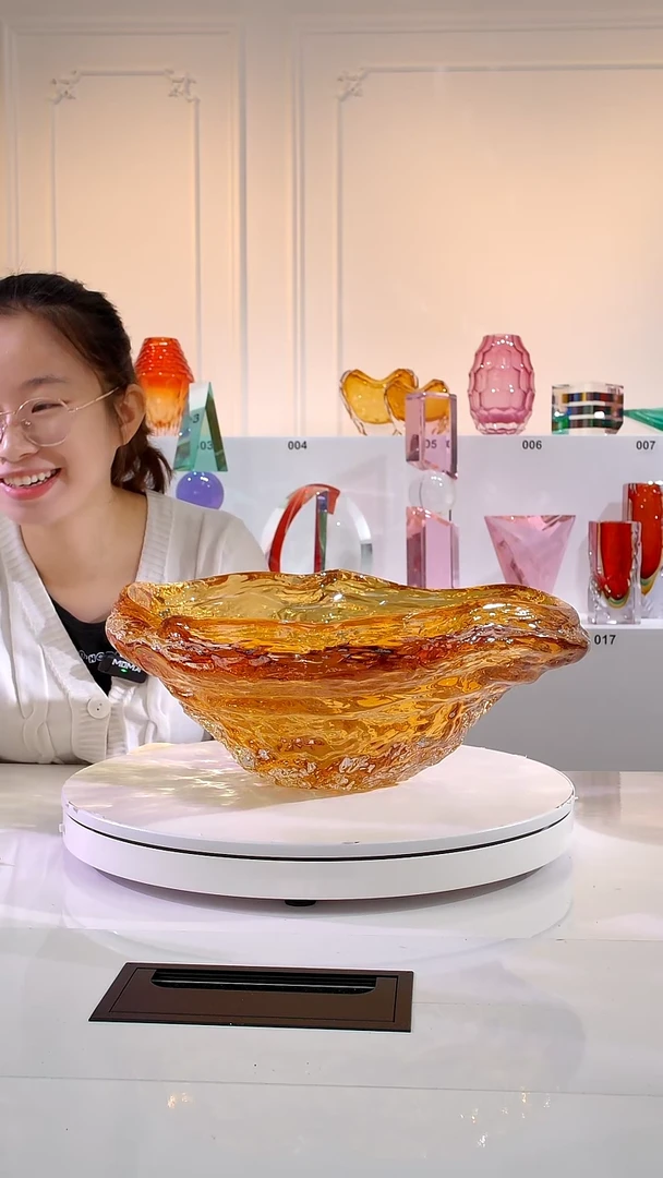 素**裳水晶琉璃茶金果盘