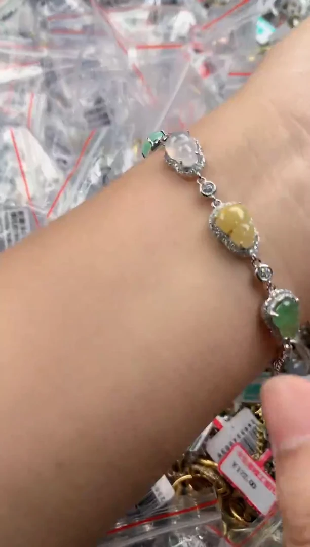 银S925镶嵌戒指翡翠333    1