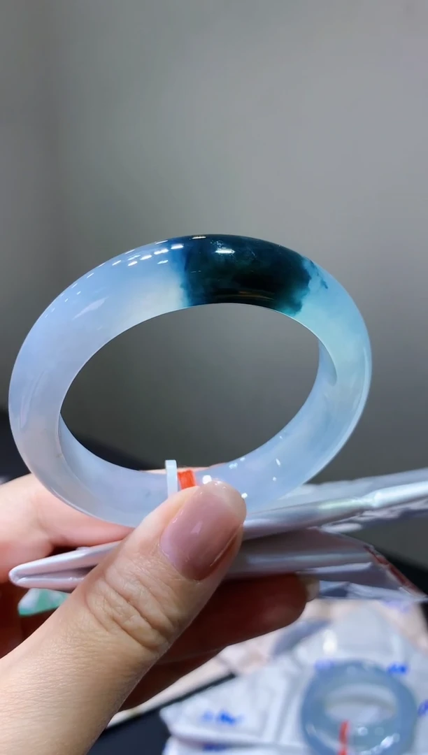 未镶嵌手镯翡翠k34天然缅甸翡翠A货（正圈）52.7