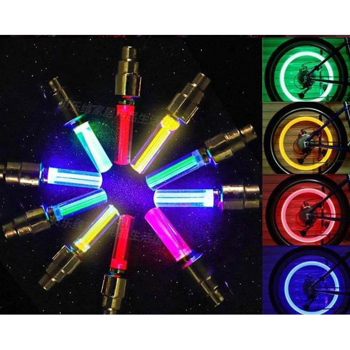 自行车灯夜骑灯自行车气门灯气嘴灯风火轮灯闪光山地车车轮灯单车