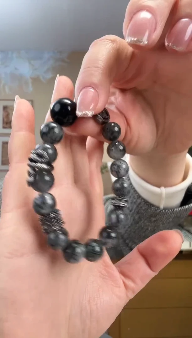 【闪购商品】发晶手链未镶嵌黑发晶手串