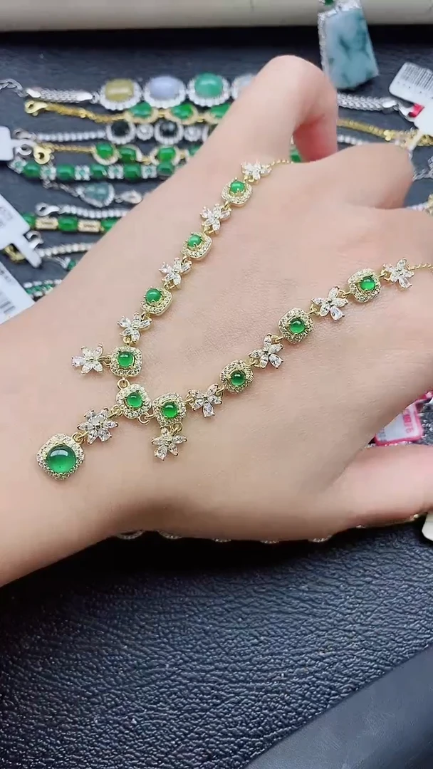 银S925镶嵌戒指翡翠1