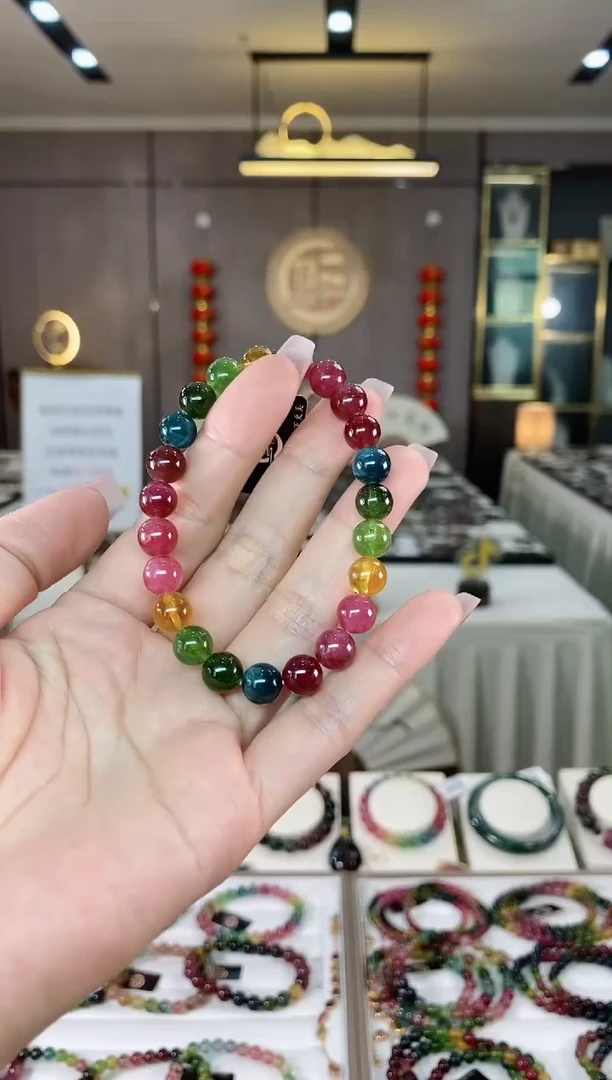 【闪购商品】碧玺单圈手串8mm+未镶嵌（多样性发一条）hon