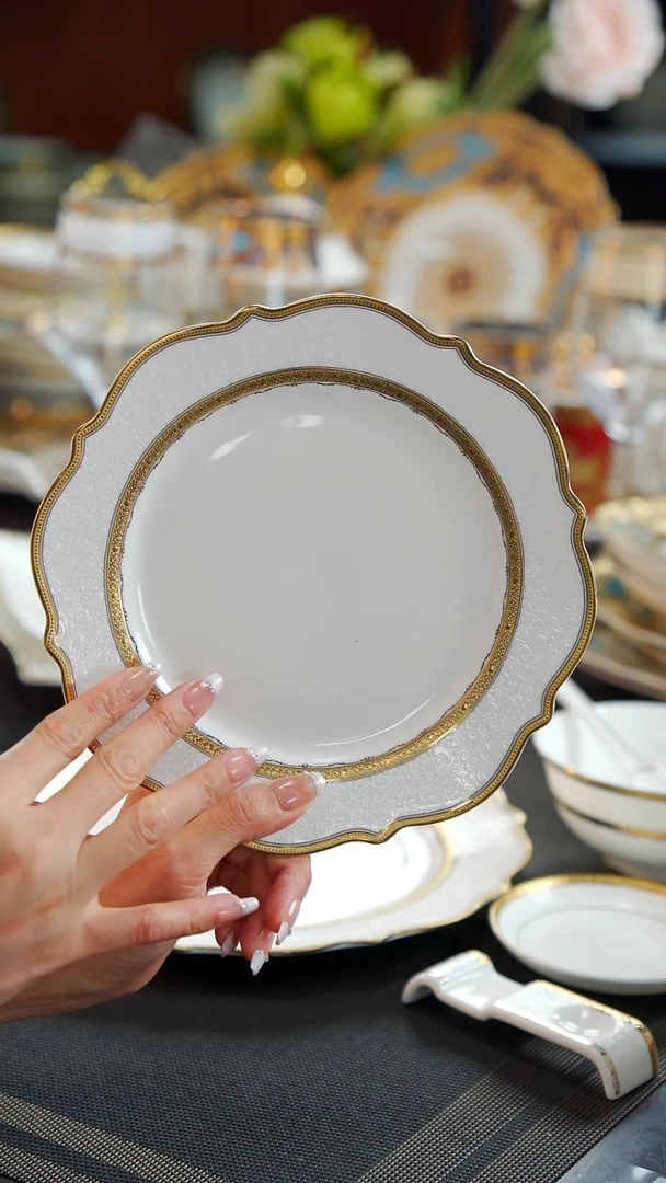 瓷片8英寸骨碟1个