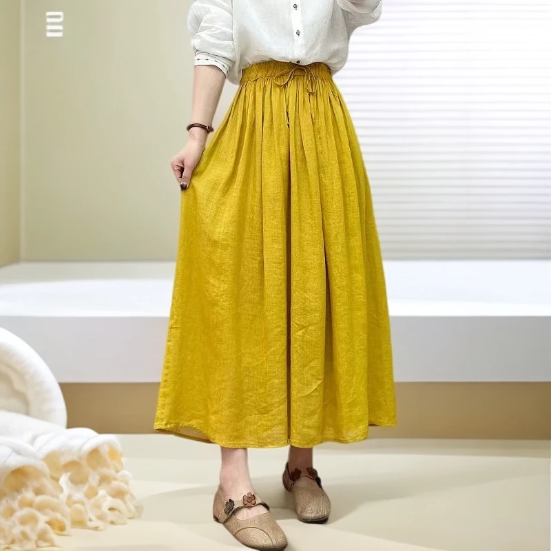 2025夏季新款文艺中长款裙子