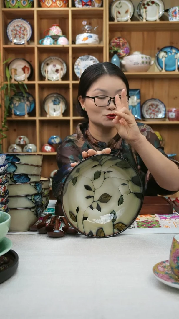 瓷片静小可高温陶瓷餐具一组两只大碗