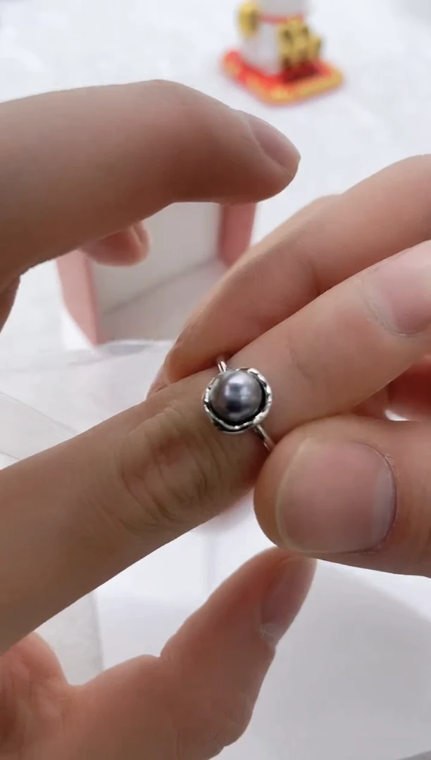【闪购商品】海水珍珠戒指银S925镶嵌海水珍珠戒指