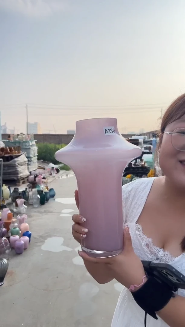 现代客厅摆件玻璃花瓶高级感
