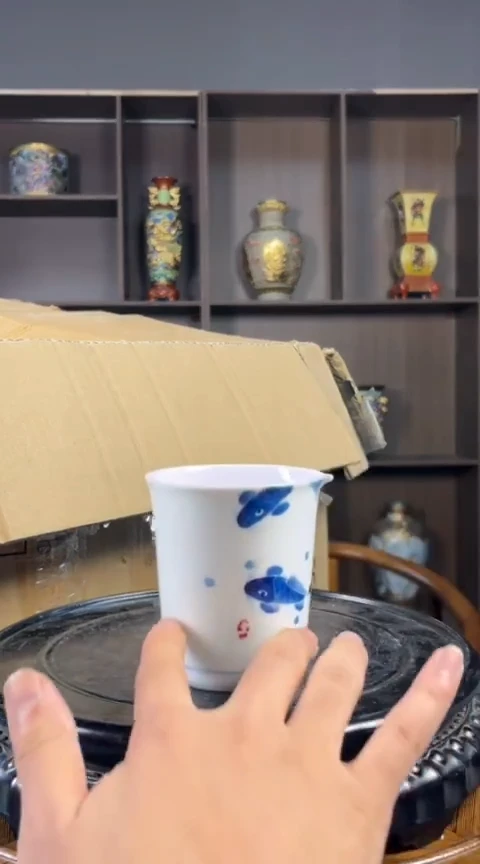 摆件景德镇陶瓷青花摆件80
