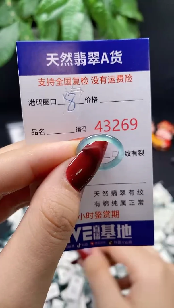 翡翠戒指未镶嵌天然翡翠戒圈3269