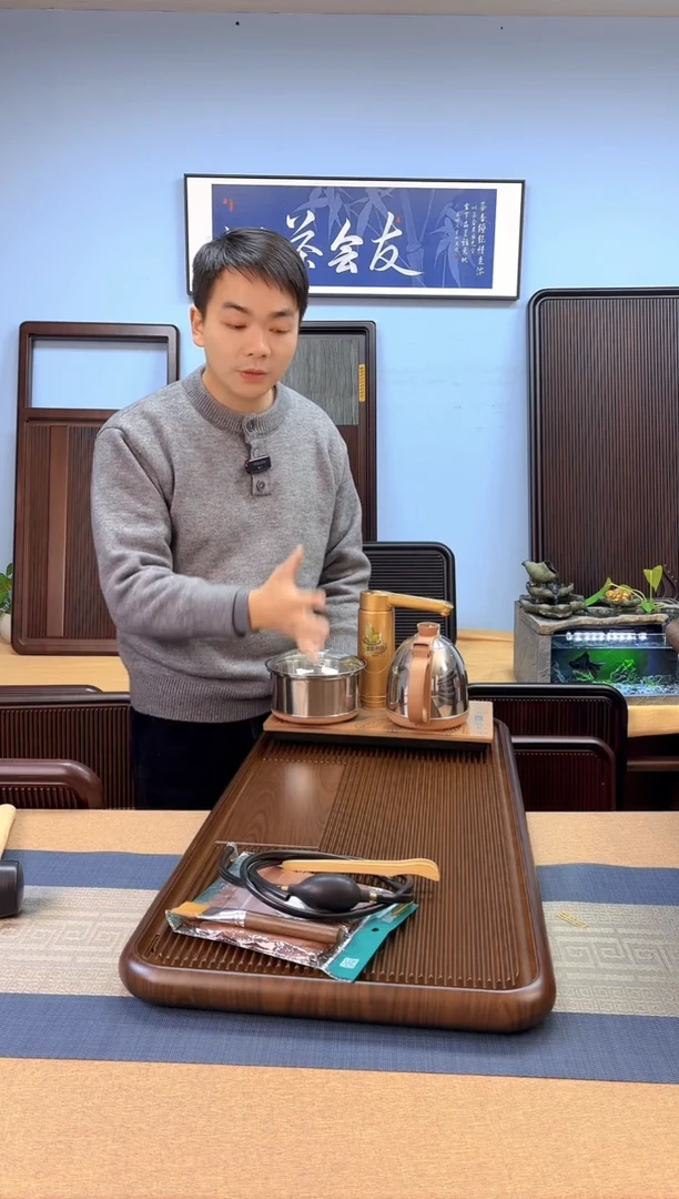 【闪购商品】金灶玻璃款凌龙黄色款式茶盘90*43*4