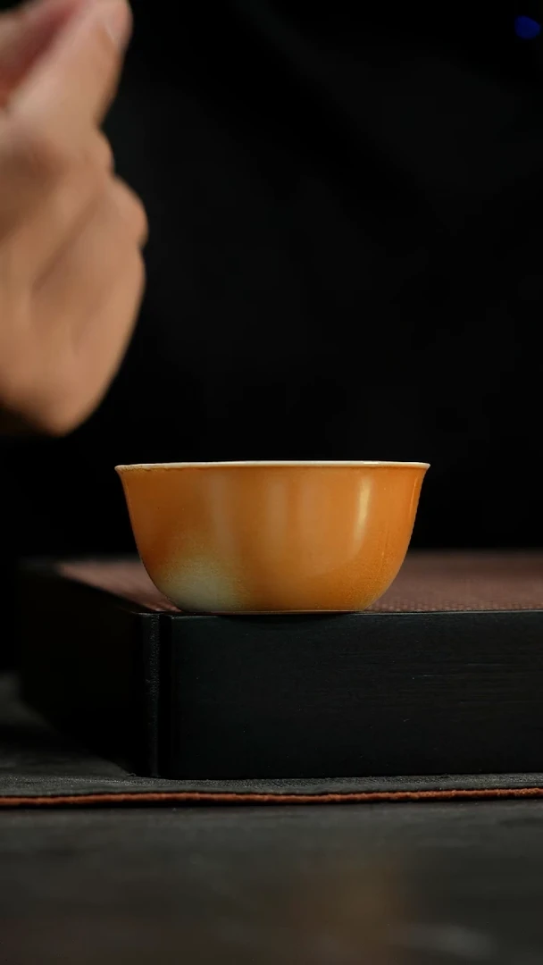金丝楠木落灰卧足杯80ml