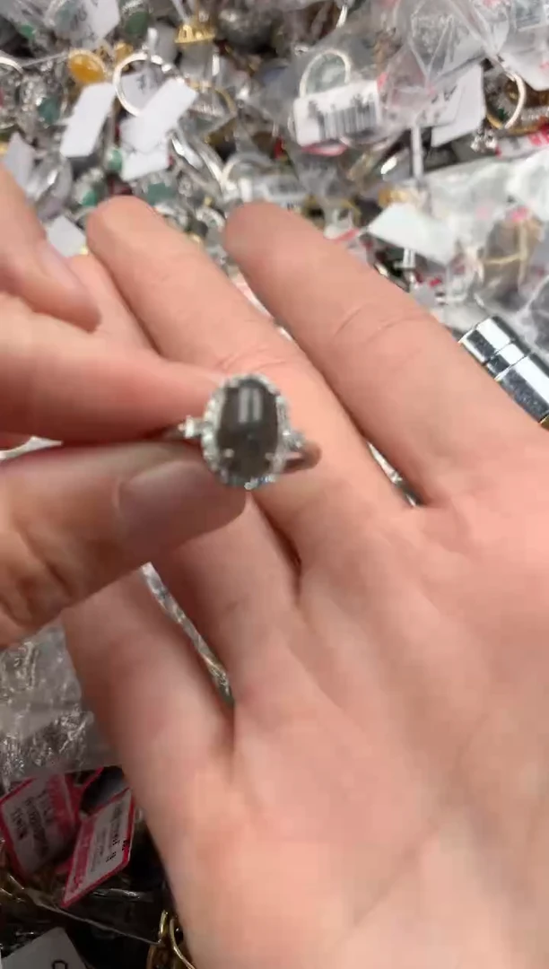 银S925镶嵌戒指翡翠555---2