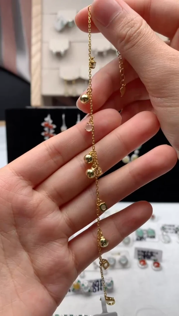 【闪购商品】翡翠脚饰银S925镶嵌1号