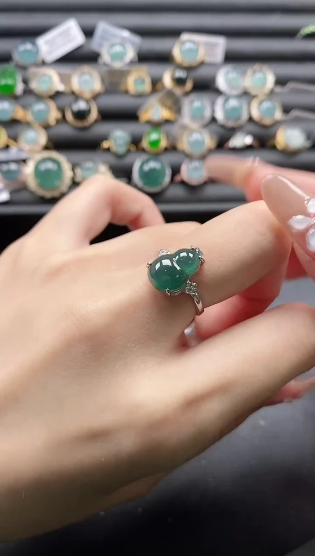 【闪购商品】翡翠戒指银S925镶嵌11111