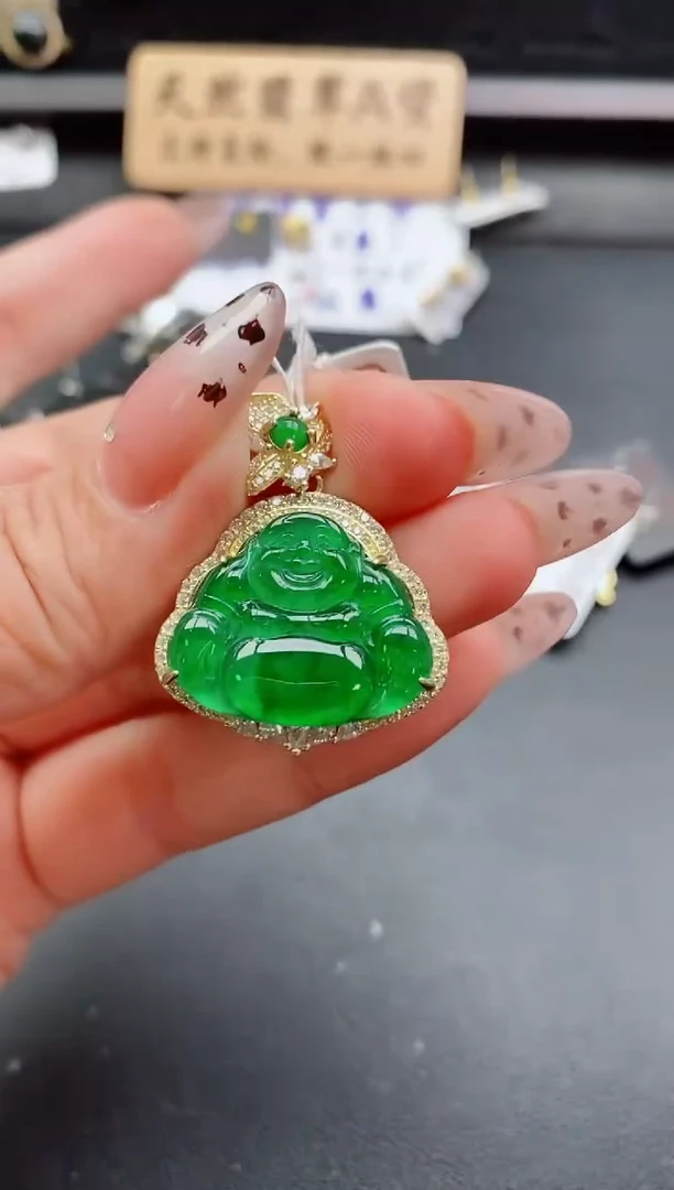 吊坠(赠链)银S925镶嵌翡翠1