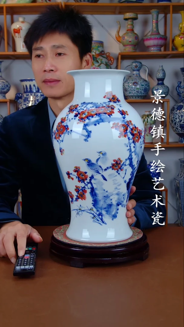 瓶景德镇手工手绘陶瓷摆件16