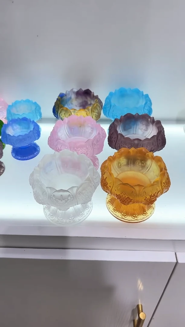 手工艺品琉璃烛台大号