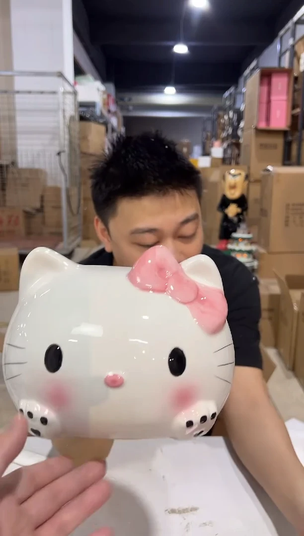 瓷片陶瓷猫猫纸巾盒