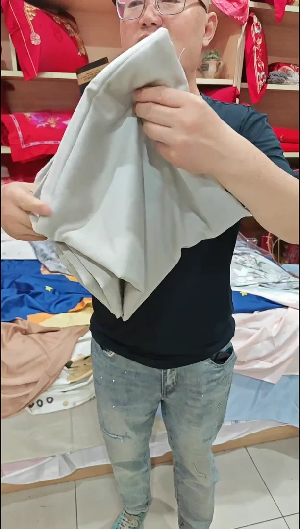 聚酯纤维天丝棉亚麻床单2.4*2.5微瑕浅灰色