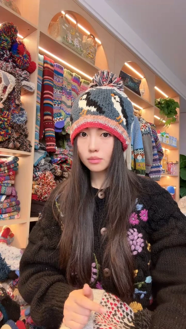 羊毛企鹅帽子