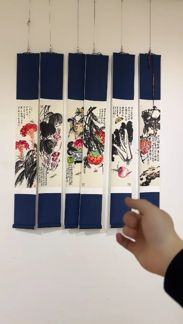 【闪购商品】绘画李克瑛-9平尺条屏-国画