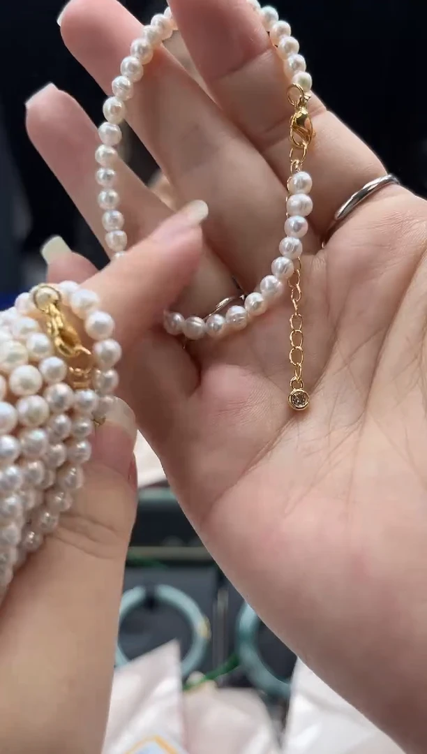 淡水珍珠手绳未镶嵌0583540429多样性发一