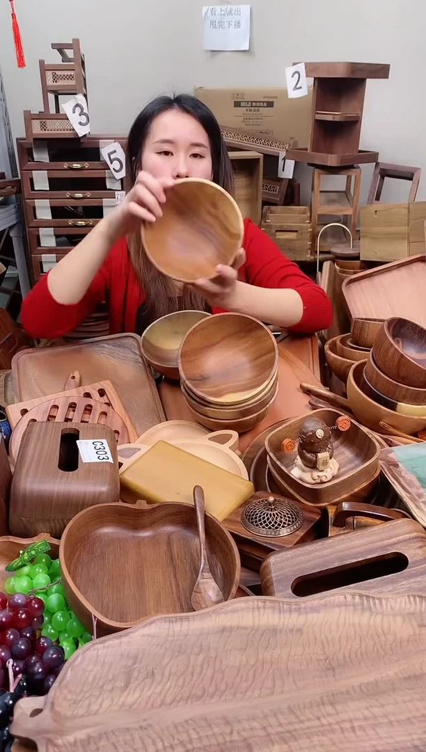 木 南美胡桃木碗16*7cm   A