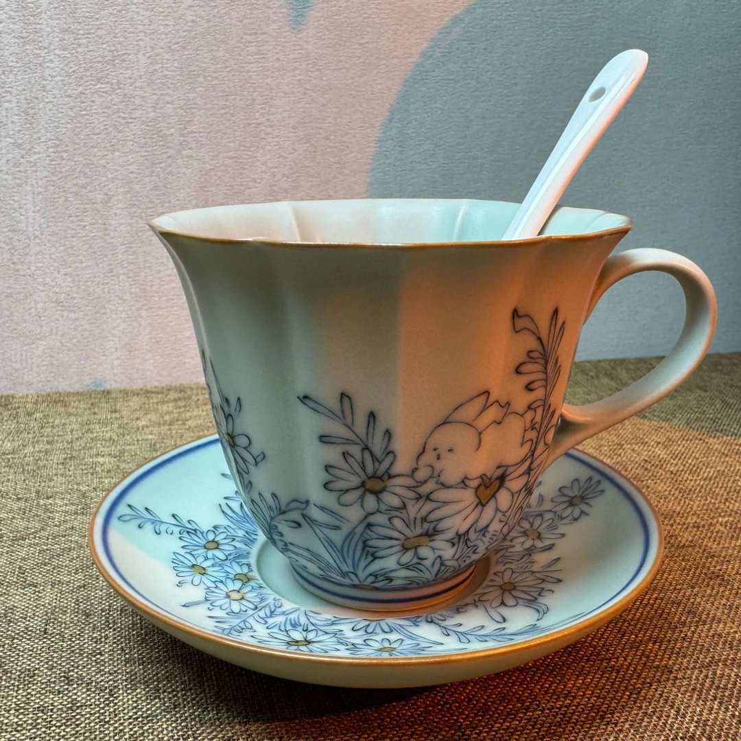 祥瓷坊 亚青釉下午茶咖啡杯套装