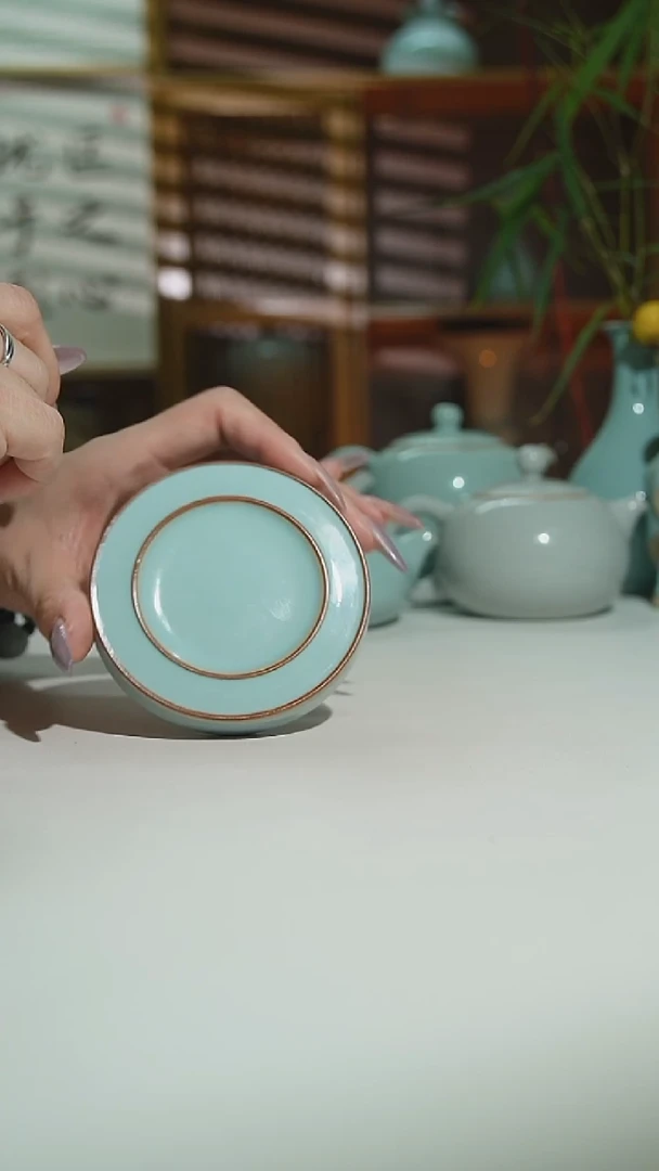 珑匠天青双线杯垫一级2只