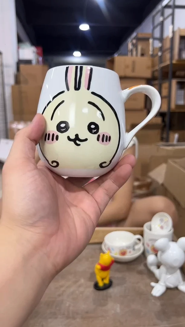 瓷片乌萨奇大肚杯 微瑕