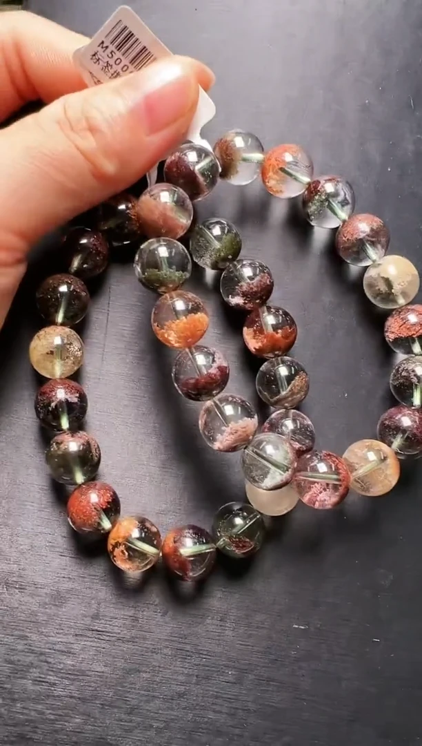 水晶手串未镶嵌四季幽灵手串    12-13m+多样性发一 M50060X