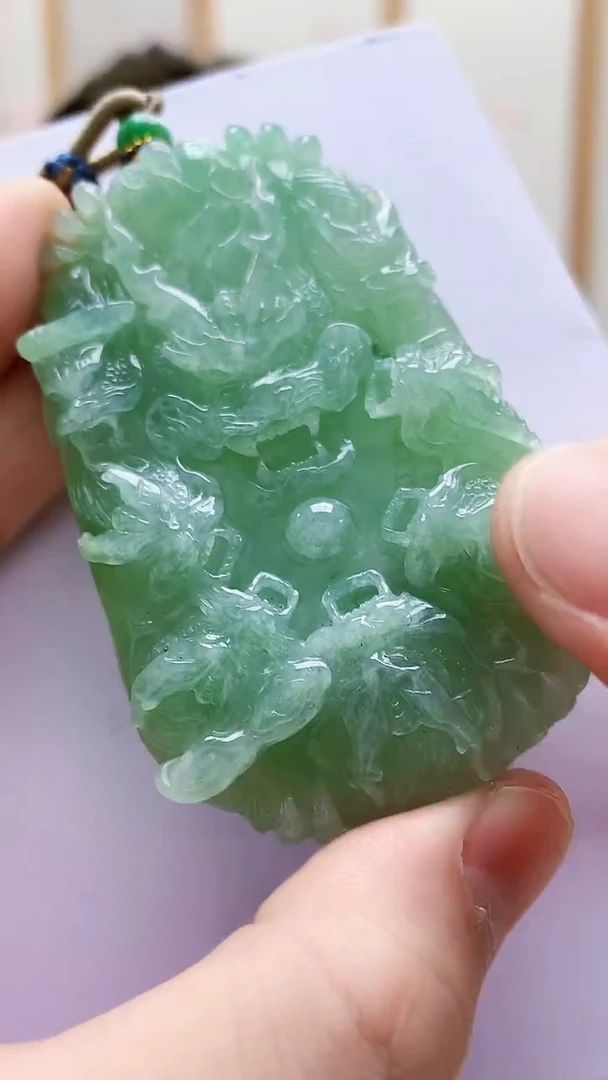 未镶嵌定制翡翠5163bb-毛货挂件55