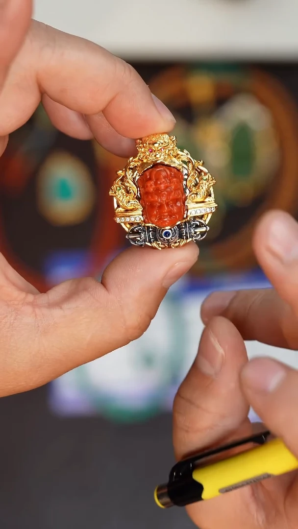 【闪购商品】南红玛瑙吊坠银S925镶嵌南红吊坠