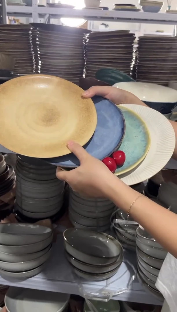 陶瓷外贸尾货瑕疵满20包邮X4 特价小盘组合