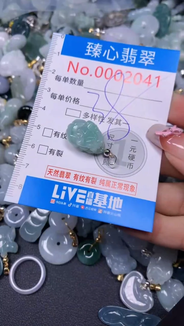 【闪购商品】翡翠颈饰未镶嵌含绳0002041