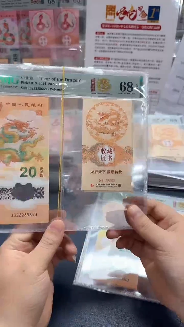 塑料龙钞+证书豹身满号（无47）-PMG68