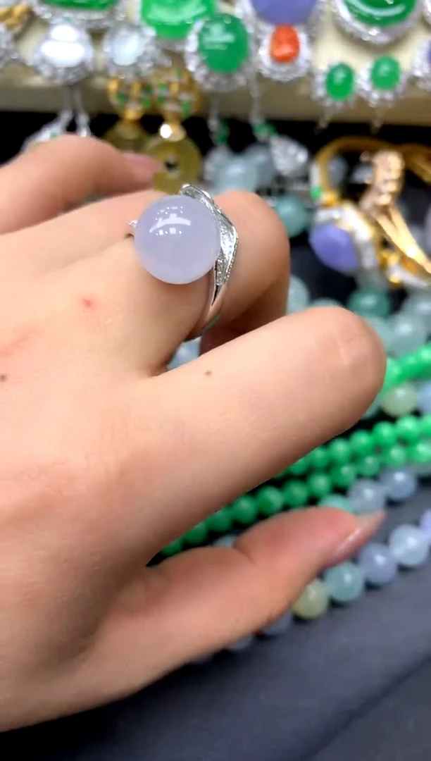 18K金镶嵌戒指翡翠287-中国好珍宝