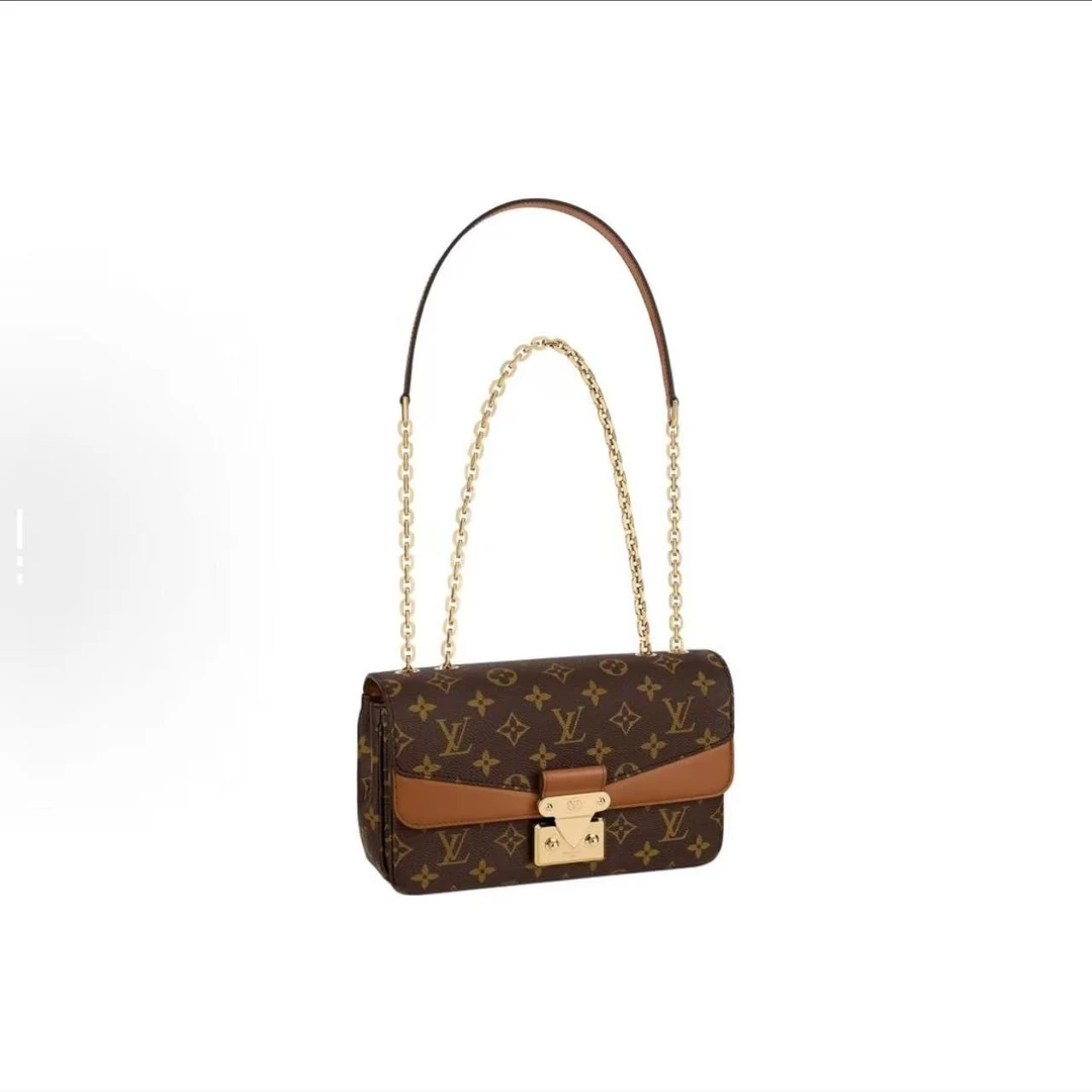 99新 LouisVuitton/路易威登 lv焦糖色marceau马尔索邮差包