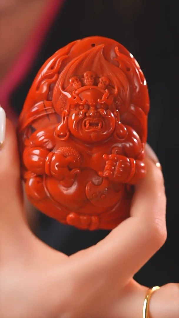 未镶嵌摆件南红玛瑙胭****尊精工手工雕刻 大黑天 南红